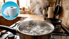 I poured boiling water over the toilet paper and solved a problem that most families face.